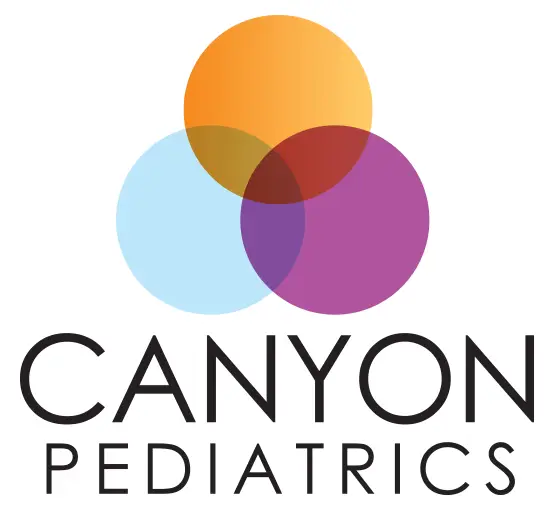Canyon Pediatrics logo with overlapping colorful circles symbolizing care and unity